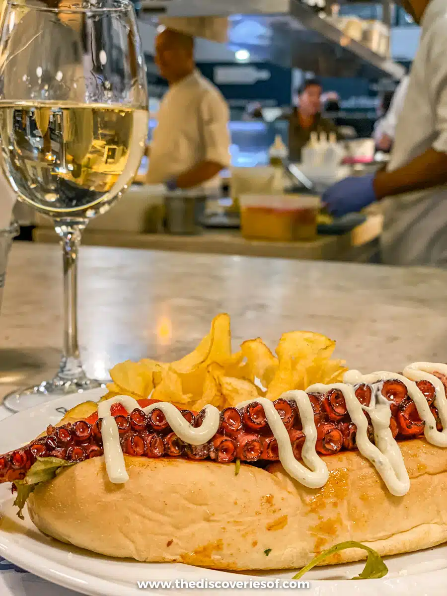 Octopus roll at Time Out Market